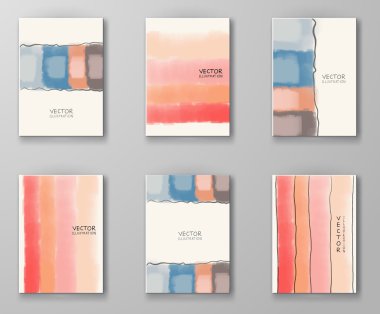 Çok renkli Mevsimlik arka planlar ile broşür.