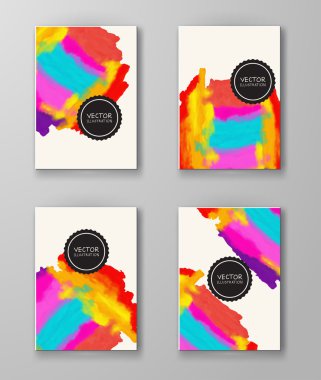 vektör suluboya set