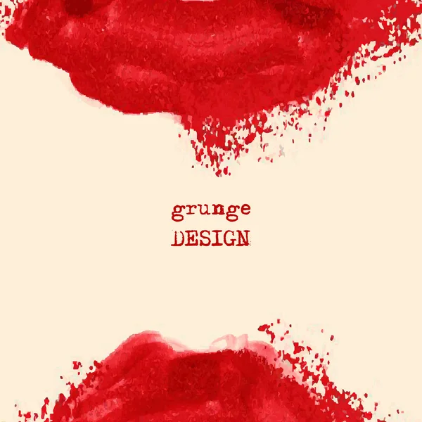 Fondo grunge con salpicadura de color rojo brillante. Ilustración vectorial — Vector de stock