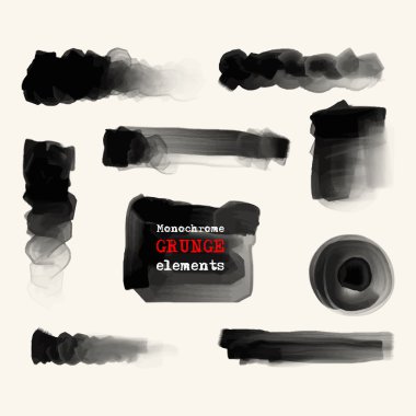 Vektör siyah fırça darbeleri ayarla.