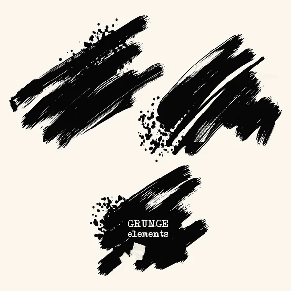 Cepillos grunge vectoriales — Vector de stock