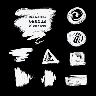 Vektör siyah fırça darbeleri ayarla.