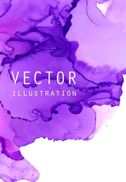 Texture Vectorielle Encre Alcool Encre Fluide Fond Abstrait Illustration Éléments — Image vectorielle