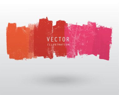 Vektör illüstrasyon grunge fırça stili boya renkli boş afiş. Soyut tasarım ögesi.