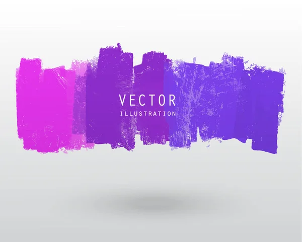 Vector Illustration Grunge Brush Style Paint Coloured Blank Banner Abstract — Stock Vector