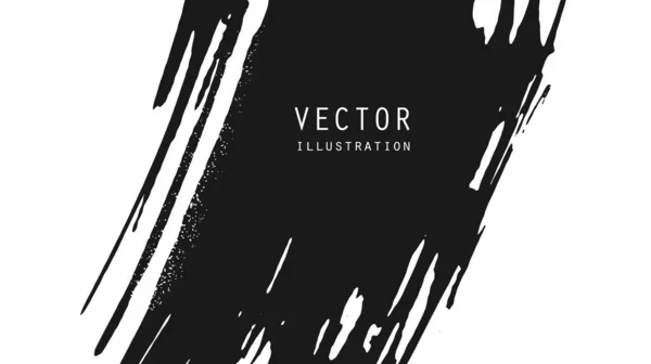 Abstract Inktpenseel Banners Met Grunge Effect Japanse Stijl Vectorillustratie — Stockvector