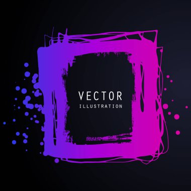 vektör sıçrama ve damlalar farklı şekillerde mürekkep boyası damlaları siyah üzerine damlalar