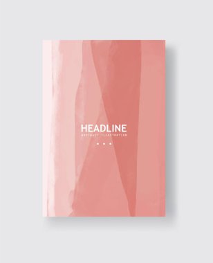 Soyut vektör suluboya pankartı. Beyaz arka planda klon fırça darbeleri. Duvar kağıtları, baskılar, ambalaj kağıtları, tekstil için resim çizimi