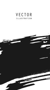 Grunge efektli soyut mürekkep fırçası afişleri. Japon tarzı. Vektör illüstrasyonu