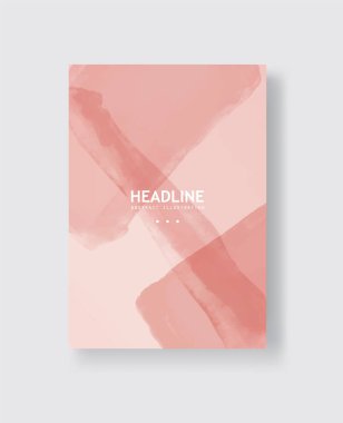 Soyut vektör suluboya pankartı. Beyaz arka planda klon fırça darbeleri. Duvar kağıtları, baskılar, ambalaj kağıtları, tekstil için resim çizimi