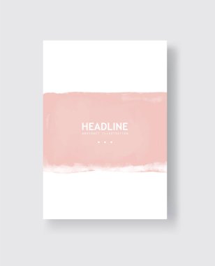 Soyut vektör suluboya pankartı. Beyaz arka planda klon fırça darbeleri. Duvar kağıtları, baskılar, ambalaj kağıtları, tekstil için resim çizimi