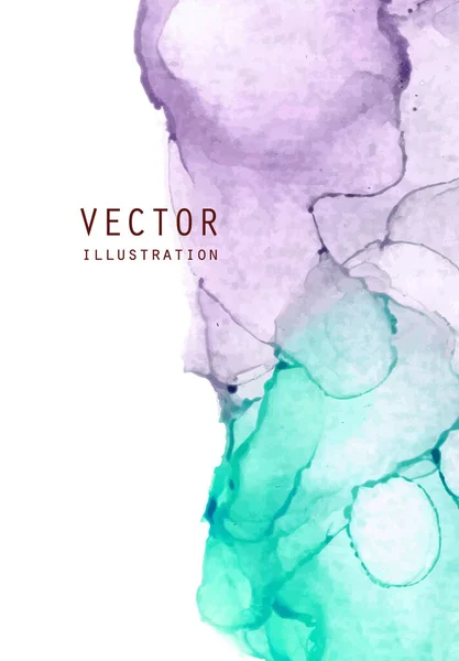 Texture Vectorielle Encre Alcool Encre Fluide Fond Abstrait Illustration Éléments — Image vectorielle