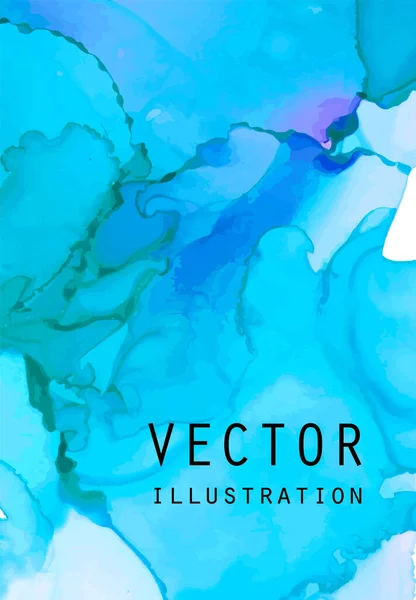 Textura Vetor Tinta Álcool Tinta Fluida Fundo Abstrato Ilustração Elementos — Vetor de Stock