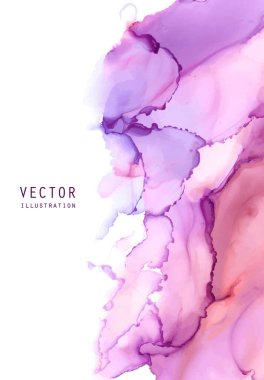 Alkol mürekkebi vektör dokusu. Akışkan mürekkep soyut arkaplan. Tasarımınız için sanat öğesi çizimi.