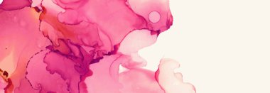 Alkol mürekkebi vektör dokusu pankartı. Akışkan mürekkep soyut arkaplan. Tasarımınız için sanat öğesi çizimi.