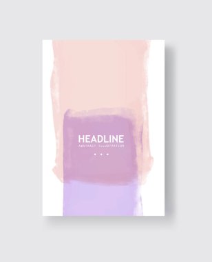 Soyut vektör suluboya pankartı. Beyaz arka planda klon fırça darbeleri. Duvar kağıtları, baskılar, ambalaj kağıtları, tekstil için resim çizimi