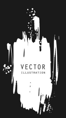 Grunge efektli soyut mürekkep fırçası afişleri. Japon tarzı. Vektör illüstrasyonu