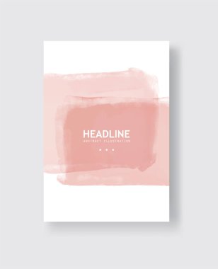 Soyut vektör suluboya pankartı. Beyaz arka planda klon fırça darbeleri. Duvar kağıtları, baskılar, ambalaj kağıtları, tekstil için resim çizimi