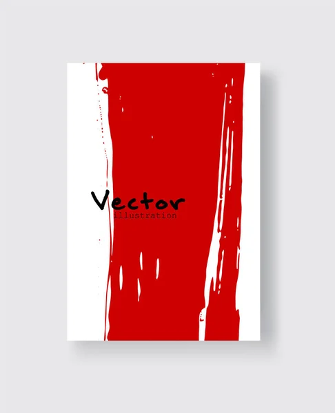 Abstrakt Bläckborste Banderoller Med Grunge Effekt Vektorillustration — Stock vektor