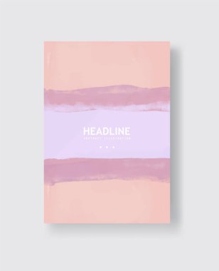 Soyut vektör suluboya pankartı. Beyaz arka planda klon fırça darbeleri. Duvar kağıtları, baskılar, ambalaj kağıtları, tekstil için resim çizimi