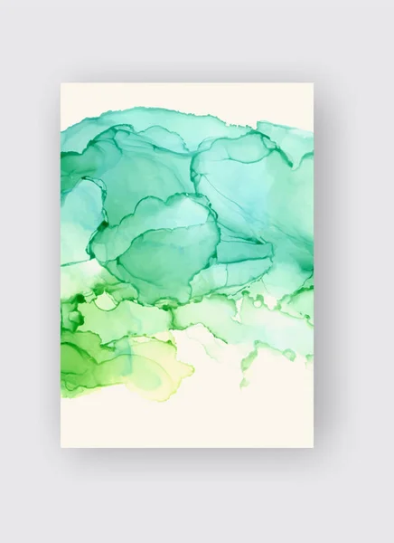 アルコールインクベクトルテクスチャバナー 流体インクの抽象的な背景 デザインのアート要素イラスト — ストックベクタ