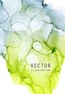 Alkol mürekkebi vektör dokusu. Akışkan mürekkep soyut arkaplan. Tasarımınız için sanat öğesi çizimi.