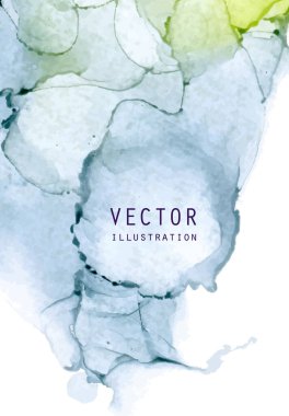 Alkol mürekkebi vektör dokusu. Akışkan mürekkep soyut arkaplan. Tasarımınız için sanat öğesi çizimi.