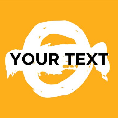 Sarı üzerine Vektör Yuvarlak Şekil. Beyaz Daire Damgası. Simge, Logo, Sancak Tasarımı. Yuvarlak Fırça Soyut Vuruşu .