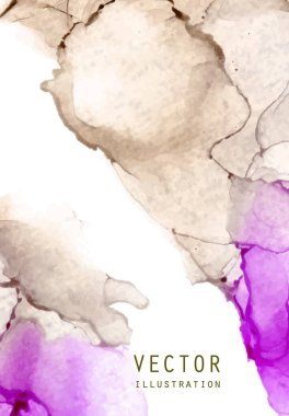 Alkol mürekkebi vektör dokusu. Akışkan mürekkep soyut arkaplan. Tasarımınız için sanat öğesi çizimi.