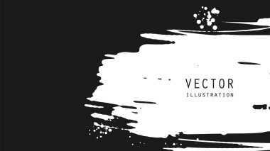 Grunge efektli soyut mürekkep fırçası afişleri. Japon tarzı. Vektör illüstrasyonu