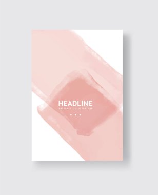 Soyut vektör suluboya pankartı. Beyaz arka planda klon fırça darbeleri. Duvar kağıtları, baskılar, ambalaj kağıtları, tekstil için resim çizimi