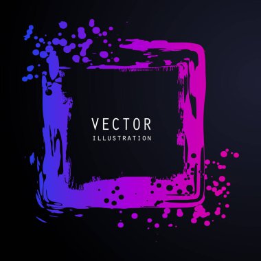 vektör sıçrama ve damlalar farklı şekillerde mürekkep boyası damlaları siyah üzerine damlalar