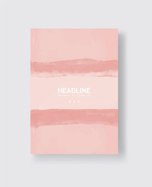 Soyut vektör suluboya pankartı. Beyaz arka planda klon fırça darbeleri. Duvar kağıtları, baskılar, ambalaj kağıtları, tekstil için resim çizimi