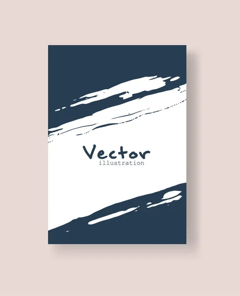 Pancartas Abstractas Pincel Tinta Con Efecto Grunge Ilustración Vectorial — Vector de stock