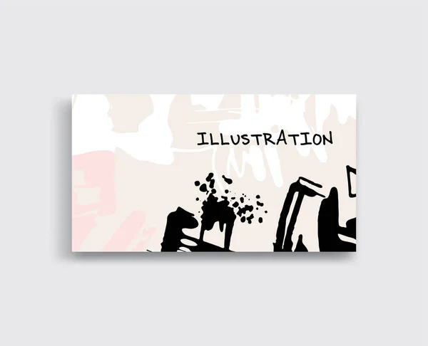 Cartões Artísticos Criativos Universais Texturas Desenhadas Mão Design Para Cartaz —  Vetores de Stock