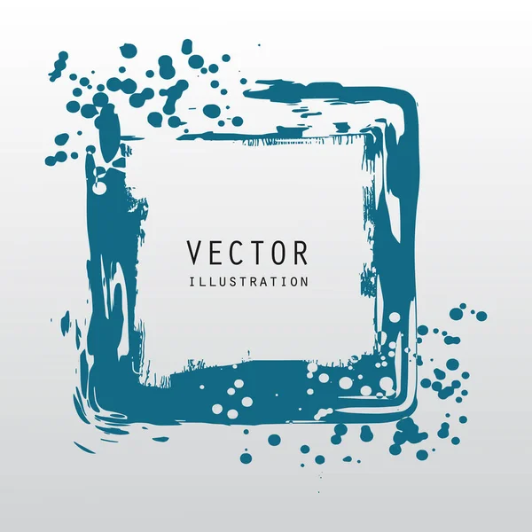 Vektor Spritzer Und Kleckse Von Blauer Tinte Farbe Verschiedenen Formen — Stockvektor
