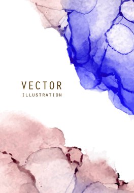 Alkol mürekkebi vektör dokusu. Akışkan mürekkep soyut arkaplan. Tasarımınız için sanat öğesi çizimi.