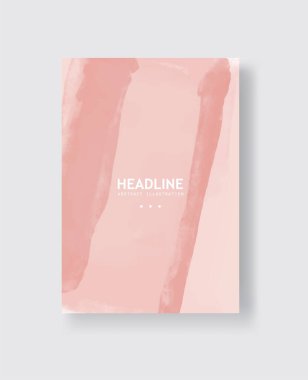 Soyut vektör suluboya pankartı. Beyaz arka planda klon fırça darbeleri. Duvar kağıtları, baskılar, ambalaj kağıtları, tekstil için resim çizimi