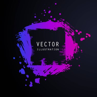 vektör sıçrama ve damlalar farklı şekillerde mürekkep boyası damlaları siyah üzerine damlalar