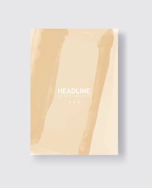 Soyut vektör suluboya pankartı. Beyaz arka planda klon fırça darbeleri. Duvar kağıtları, baskılar, ambalaj kağıtları, tekstil için resim çizimi