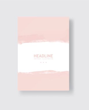 Soyut vektör suluboya pankartı. Beyaz arka planda klon fırça darbeleri. Duvar kağıtları, baskılar, ambalaj kağıtları, tekstil için resim çizimi