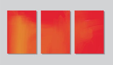 Soyut yaratıcı poster seti. El çizimi akrilik doku. Vektör illüstrasyonu