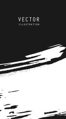 Grunge efektli soyut mürekkep fırçası pankartları