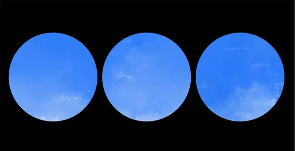 矢量抽象圆形手绘丙烯酸背景 蓝色水彩旗模板 矢量说明 — 图库矢量图片