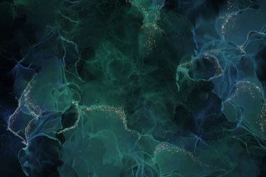 Alkol mürekkebi boyası. Soyut tasarım. Tabloya yakın çekim. Renkli soyut resim arkaplanı. Alkol mürekkebi modern soyut resim. Modern çağdaş sanat.