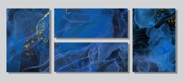 Alkolün mürekkep rengi arka plan. Soyut dikey çok renkli mermer desenli pankart. Akrilik boyalar karıştırılıyor.