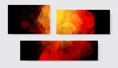 Renkli Sıçrama pankartları hazır. Duman boyasının arka plan tasarımı. Yaratıcılık soyut sanat, Vektör illüstrasyonu.