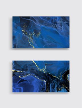 Alkolün mürekkep rengi arka plan. Soyut dikey çok renkli mermer desenli pankart. Akrilik boyalar karıştırılıyor.