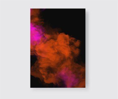 Renkli Sıçrama pankartları hazır. Duman boyasının arka plan tasarımı. Yaratıcılık soyut sanat, Vektör illüstrasyonu.