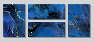 Alkolün mürekkep rengi arka plan. Soyut dikey çok renkli mermer desenli pankart. Akrilik boyalar karıştırılıyor.